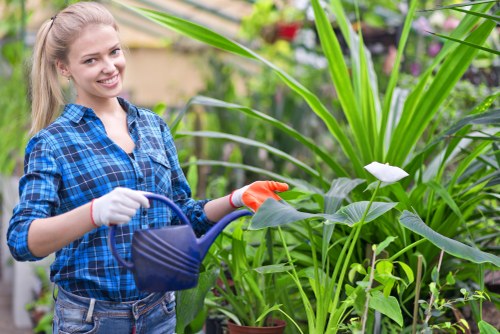 Gardener preparing tools before a service appointment